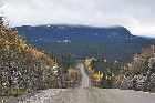 view mountain scenery snow trans labrador highway baie comeau quebec labrador city canada october octobre 2010