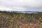 magnificent view large lake trans labrador highway baie comeau quebec labrador city canada october octobre 2010