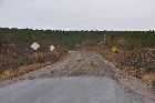 trans labrador highway poor condition sharp left hand bend  baie comeau quebec labrador city canada october octobre 2010