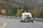 car towing caravan and trailer trans canada highway newfoundland canada october octobre 2010