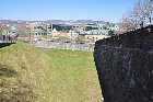glacis fortifications revetement ditch ville de quebec city canada avril april 2012 copyright free photo royalty free photo