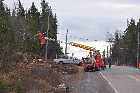 quebec hydro repairmen saguenay fjord highway 172 quebec canada mai may 2012