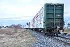 railway freight waggons st felicien lac st jean highway 169 saguenay quebec canada mai may 2012