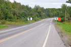 sign old route chemin du roy highway 138 banlieu quebec suburbs canada september 2013