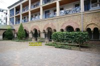 Church of St. Maria Im Kapitol cloisters Cologne K�ln Koeln Germany Deutschland copyright free photo royalty free photo