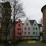 fine medieval houses rear of Church of St. Maria Im Kapitol Cologne K�ln Koeln Germany Deutschland copyright free photo royalty free photo