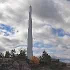 obelisk dinosaur Renald Girard ragueneau north shore st lawrence river quebec canada october octobre 2010