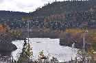 manic 5 daniel johnson dam hydro electric power station riviere manicouagan river trans labrador highway 389 baie comeau quebec labrador city canada october octobre 2010