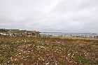 Norse ruins building modern reconstruction l'anse aux meadows bay rocks offshore  newfoundland canada october octobre 2010