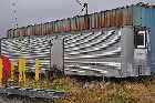 margaree south west coast abandoned newfoundland railway aluminium freight car canada october octobre 2010