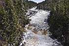 waterfall riviere du sault plat highway 138 route des baleines gulf st lawrence north shore quebec canada mai may 2012