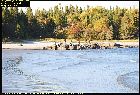 bed of lava anse de sable pointe a poulin baie trinite gulf st lawrence river quebec canada september septembre 2016