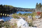 lake barrage river franquelin quebec canada october octobre 2016