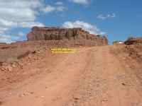 track through the desert Valley of the Gods Utah