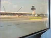 Washington Dulles Airport.Passenger transfer coaches
