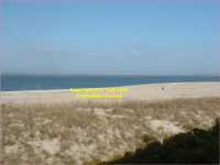 view from Fort Macon Confederate Civil War Fort Emerald Isle North Carolina across Beaufort Inlet