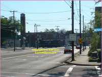 New Bern train going down the middle of the street