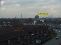 view from hotel window over London Docklands Canary Wharf Ilford Essex copyright free photo royalty free photo