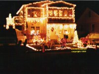 Long Beach island New Jersey Ship Bottom house illuminated lit up for Christmas copyright free photo royalty free photo